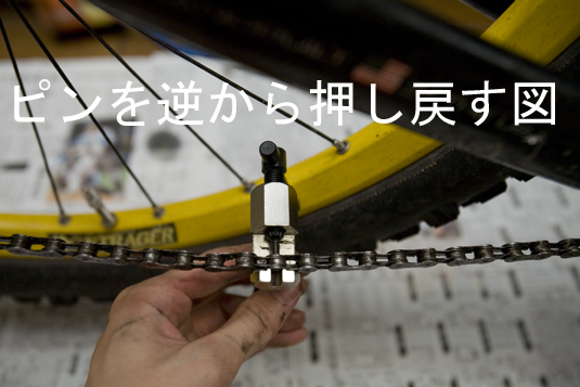 チェーン切り詰め